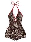Macacões MakeMechic de verão femininos com estampa de leopardo