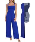 Macacões Popilush, elegantes, casuais, soltos, femininos, azuis, XXL
