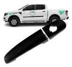 Maçaneta da porta ford ranger 2012 á 2022 dianteira externa esquerda preta c/furo s/chave