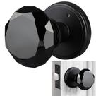 Maçaneta de porta Balin Designs Black Crystal Glass em estilo vintage