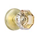 Maçaneta de porta CLCTK Champagne Crystal Gold Satin Latão