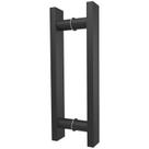 Maçaneta de porta de celeiro LVYIHAN preta fosca de 30 cm em aço inoxidável