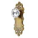 Maçaneta de porta fictícia TopTotoo Vintage em latão com vidro, pacote com 2 Maçaneta de porta fictícia TopTotoo Vintage em latão com vidro, pacote com 2