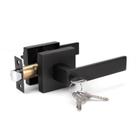 Maçaneta de porta KNOBWELL Alavanca de entrada com chave pesada preta fosca Maçaneta de porta KNOBWELL Alavanca de entrada com chave pesada preta fosca