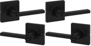 Maçaneta de porta Kwikset Casey Privacy Lock Matte Black Pack 2