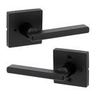Maçaneta de porta Kwikset Halifax Privacy com fechadura preta fosca