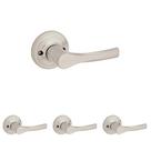 Maçaneta de porta Kwikset Henley Dummy Satin Nickel, pacote com 4