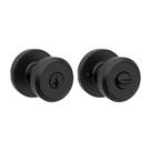 Maçaneta de porta Kwikset Maven Entry com fechadura e chave preta fosca