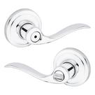 Maçaneta de porta Kwikset Tustin Interior Privacy com fechadura cromada