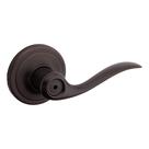 Maçaneta de porta Kwikset Tustin Interior Privacy com fechadura de bronze Maçaneta de porta Kwikset Tustin Interior Privacy com fechadura de bronze