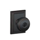Maçaneta de porta Schlage F51A E 716 ADD Andover com Addison Aged Bronze Maçaneta de porta Schlage F51A E 716 ADD Andover com Addison Aged Bronze