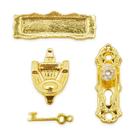 Maçaneta em miniatura Knocker Dollhouse Decoration Odoria