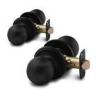 Maçaneta interna Copper Creek Colonial Matte Black, pacote com 2
