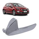 Maçaneta Interna Gatilho Puxador Direito Traseira Cromada Brilhosa Compatível Fiat Scudo após 22 Citroën C4 Cactus após 19 Peugeot 208