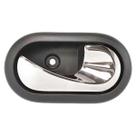 Macaneta Interna Porta Dianteira ou Traseira LD Duster Logan Megane Oroch Sandero Base Preta Puxador cromado