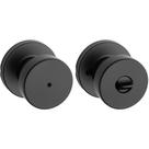 Maçaneta Kwikset Pismo Privacy Locking com fechadura sem chave, preta fosca