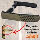 Maçaneta Oxidada Haste x Haste Cravejada 51254 Stam