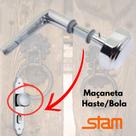 Maçaneta Para Porta Haste x Bola Cromada Stam
