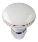Macaneta Porcelana Linha Ouro Bola 55mm P/ Porta 18-21