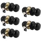 Maçaneta Probrico Round Passage Keyless Black (pacote com 5)