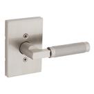 Maçaneta serrilhada de porta fictícia Kwikset Prava Satin Nickel
