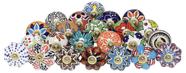 Maçanetas de armário de cozinha FOLK CRAFT Pacote de 30 cerâmicas multicoloridas Maçanetas de armário de cozinha FOLK CRAFT Pacote de 30 cerâmicas multicoloridas