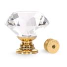 Maçanetas de gabinete de cristal CZC HOME 30 mm douradas 25 unidades Maçanetas de gabinete de cristal CZC HOME 30 mm douradas 25 unidades