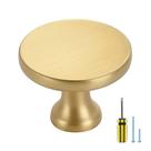 Maçanetas de gaveta de armário de metal sólido dourado Ravinte, pacote com 10, 32 mm