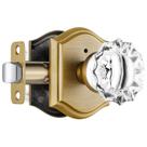 Maçanetas de porta CLCTK Glass Vintage Style Privacy Crystal Lock