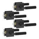 Maçanetas de porta de privacidade FILTA Matte Black, pacote com 4 unidades, Heavy Duty