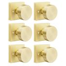 Maçanetas de porta fictícias Goldenwarm Gold Zinc Alloy Square Ball