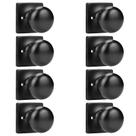 Maçanetas de porta GOBEKOR Matte Black Half Dummy em aço inoxidável