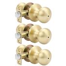 Maçanetas de porta goldenwarm Gold Interior Privacy Bedroom, pacote com 3