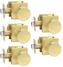 Maçanetas de porta goldenwarm Privacy Gold com interior em liga de zinco (pacote com 5)