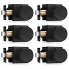Maçanetas de porta Haidms Black Matte Privacy Zinc Alloy (pacote com 6)