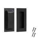 Maçanetas de porta Kindoodos de 10 cm em aço inoxidável preto, pacote com 2