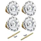Maçanetas de porta newliplace Mortise Lock Glass, pacote com 2 unidades, latão antigo