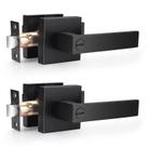 Maçanetas de porta Probrico Black Heavy Duty Interior, pacote com 2 Maçanetas de porta Probrico Black Heavy Duty Interior, pacote com 2