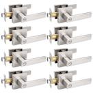 Maçanetas de porta Probrico Brushed Nickel Privacy, pacote com 8