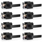 Maçanetas de porta Probrico Matte Black Passage Levers, pacote com 8
