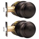 Maçanetas de porta Probrico Passage Oil Rubbed Bronze, pacote com 2 Maçanetas de porta Probrico Passage Oil Rubbed Bronze, pacote com 2