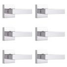 Maçanetas de porta Probrico Polished Chrome Half Dummy Levers x6