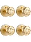 Maçanetas de porta SORWDUERM Gold Privacy, latão acetinado, pacote com 4