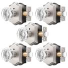 Maçanetas Orger Octagonal Crystal, pacote com 5 fechaduras de privacidade