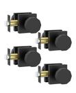 Maçanetas Privacy Door Knobs Asidrama Black, pacote com 4 para quarto/banheiro