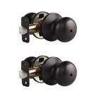 Maçanetas Probrico Privacy Lock, pacote com 2 unidades, quarto/banheiro em bronze Maçanetas Probrico Privacy Lock, pacote com 2 unidades, quarto/banheiro em bronze