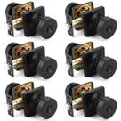 Maçanetas Probrico Privacy Matte Black, pacote com 6 fechaduras