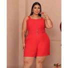 Macaquinho Alças e Cinto Removível Plus Size - REF.9433