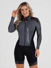 Macaquinho Ciclismo Feminino Savancini Line Aço (463)
