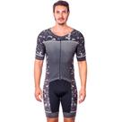 Macaquinho com mangas triathlon elite camuflado proteção uv 50+ kauna
